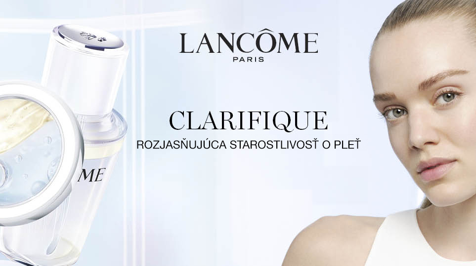 Clarifique Banner with model